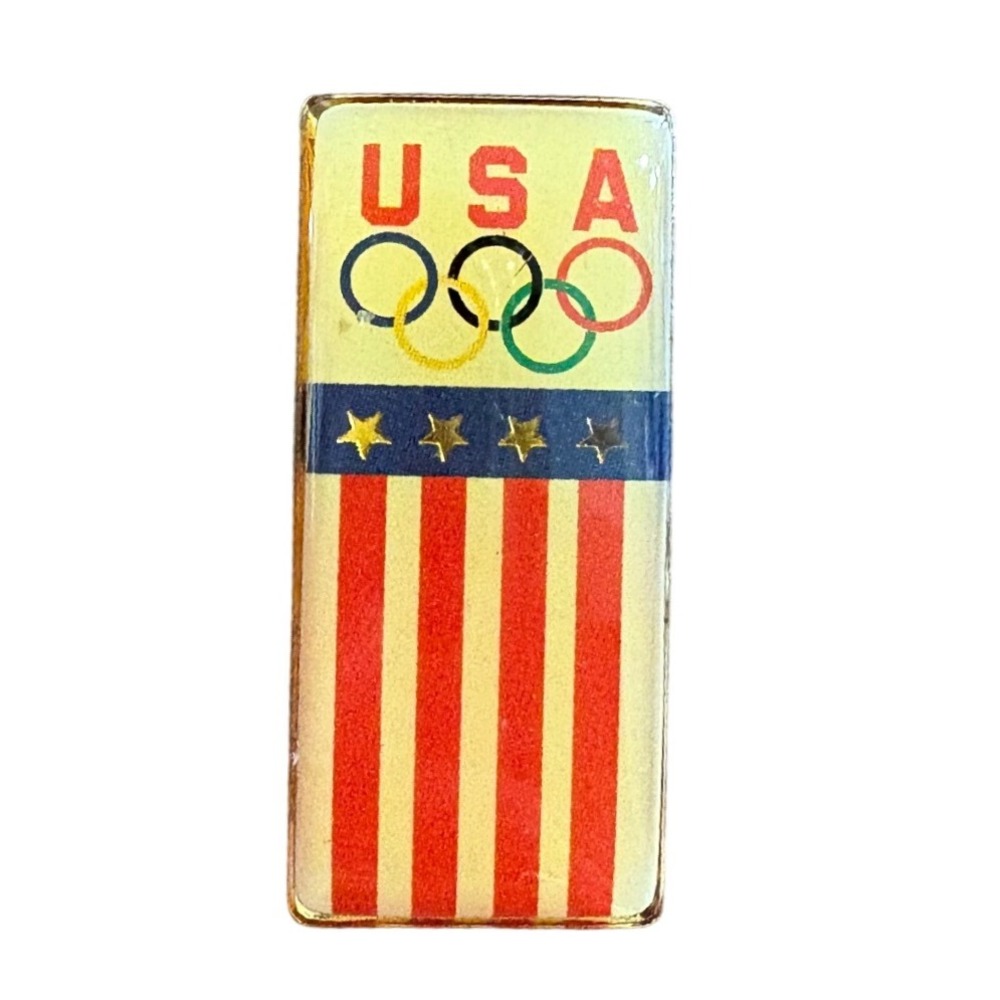 USA Olympics Stars & Stripes Pin Lapel Brooch Collectible Patriotic 1980s